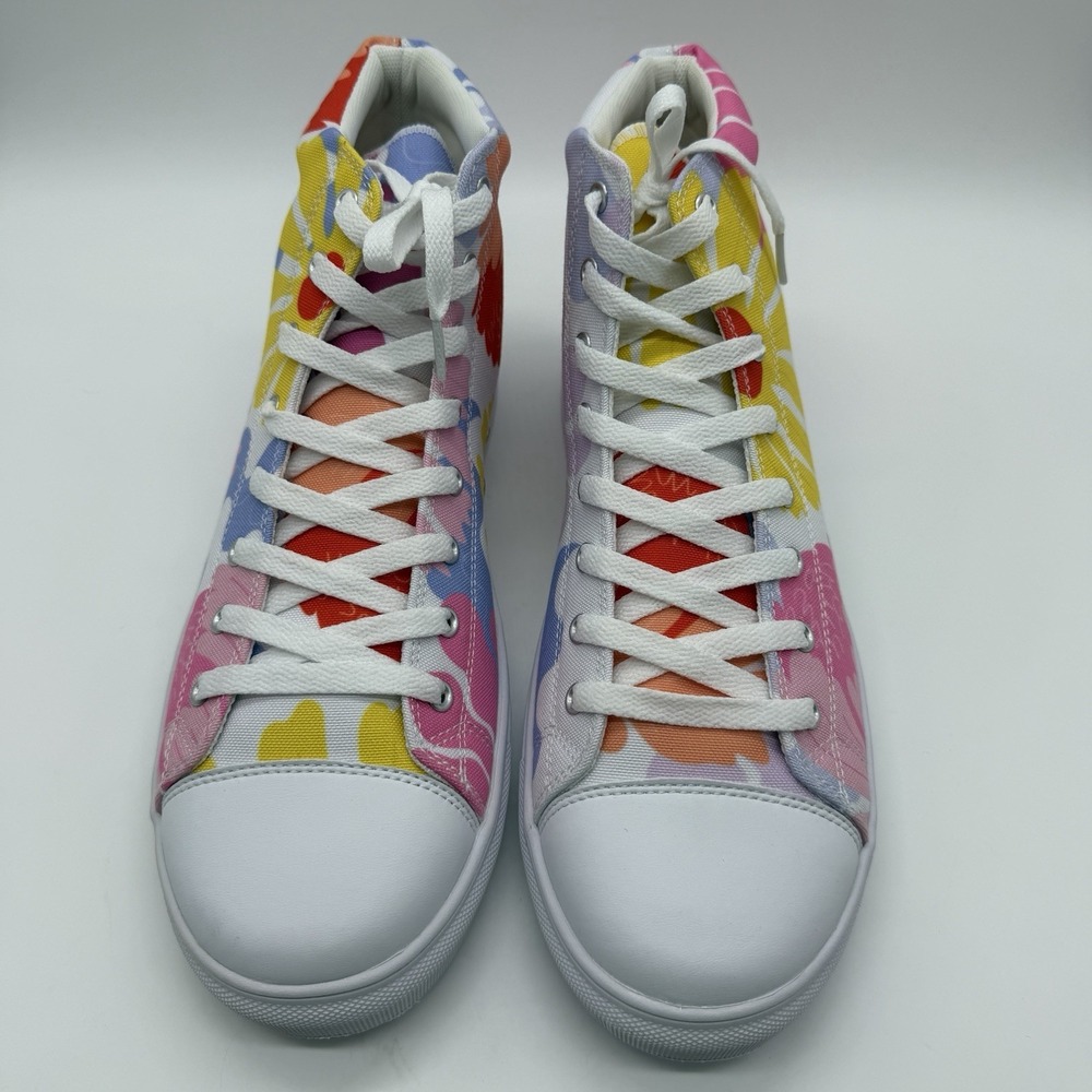 Nightbirde Floral Men's High Tops Canvas Sneakers Size 11 - Picture 2 of 8